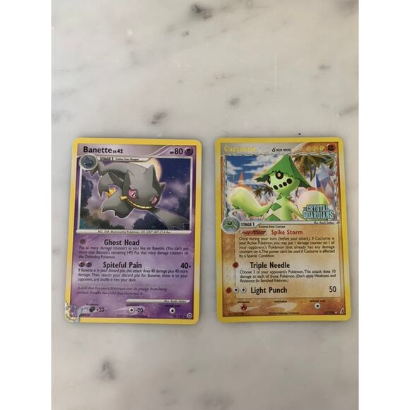 Cacturne & Banette Pokemon Cards - Picture 1 of 6